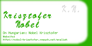 krisztofer nobel business card